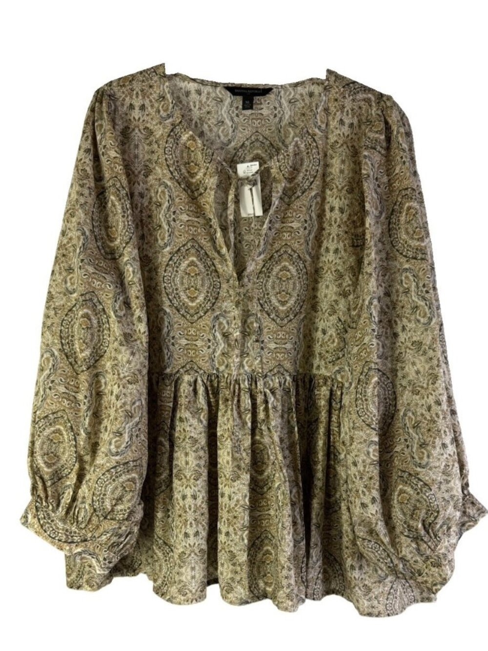 New Banana Republic Shirt Top Drop Waist Flowy Peasant Milk Maid